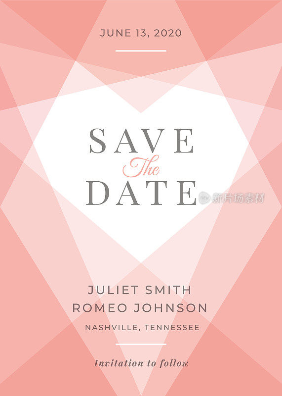 Modern Wedding template - Save the date.